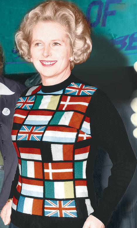  Maggie's fetching jumper gives a clue to a momentous vote that took place in 1975