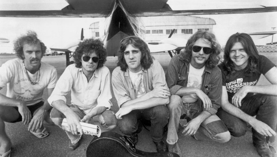  Bernie Leadon, Don Henley, Glenn Frey, Don Felder and Randy Meisner pose for a portrait in 1976