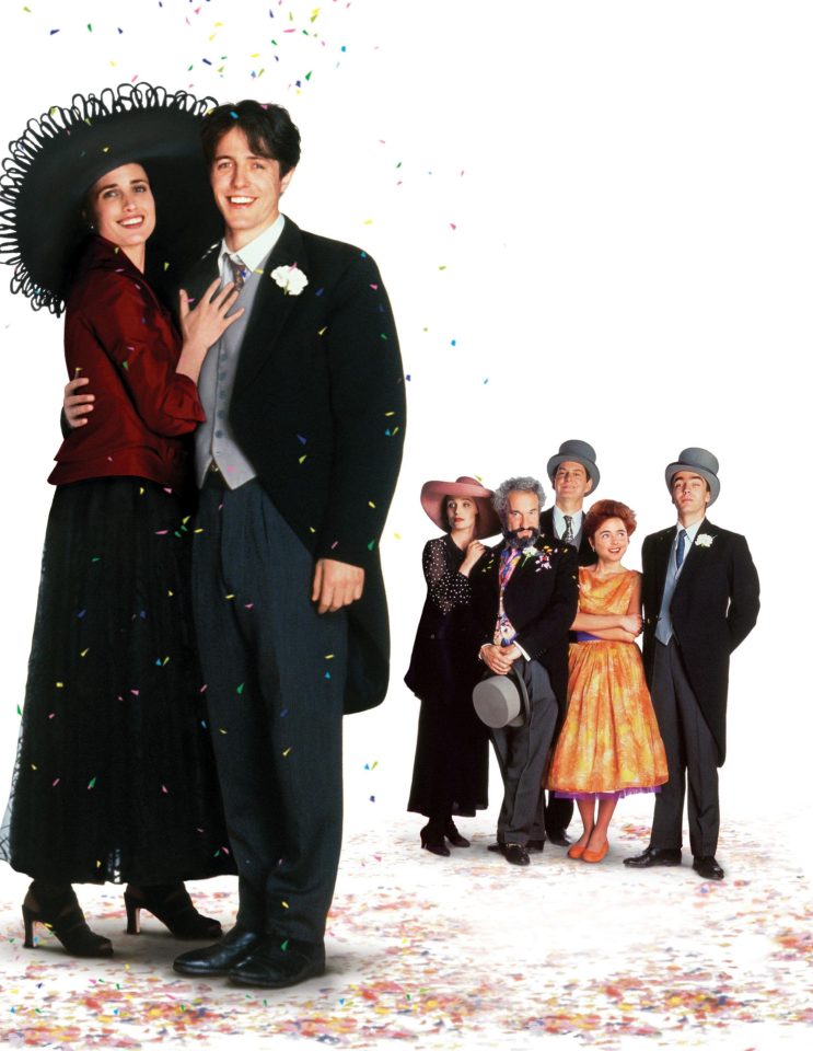  The 1994 romantic comedy Four Weddings And A Funeral is one of the most successful films in British cinema