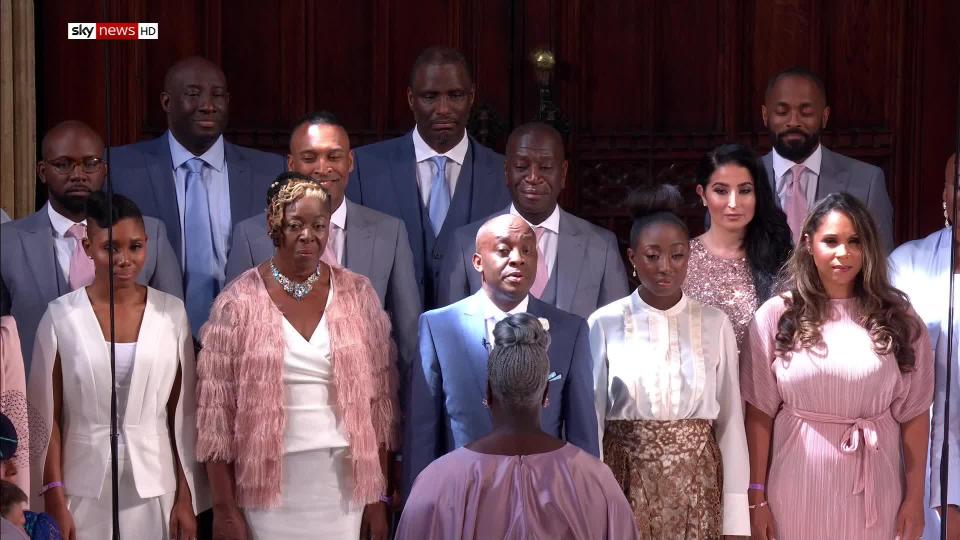  The Kingdom Choir performing at the royal wedding on May 19