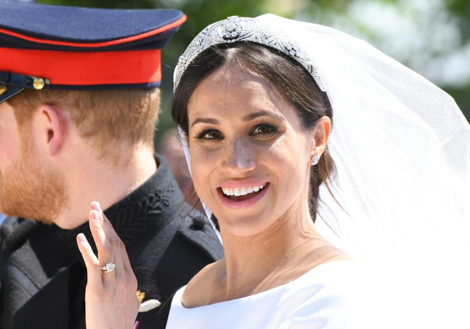  On her wedding day, the Duchess of Sussex chose to keep her nails natural coloured