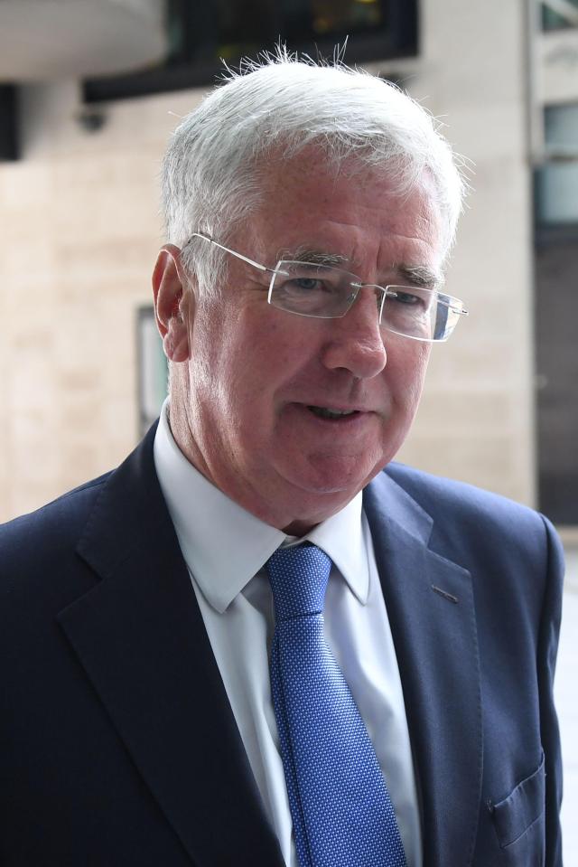  Sir Michael Fallon was among the eight ex-Cabinet ministers that led a revolt against Theresa May