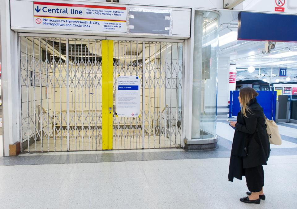  There was a shutdown for public transport during Tube strikes in London