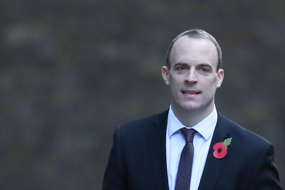 Dominc Raab says that businesses should get tax breaks in the even of a No Deal to off set £39 billion paid to EU