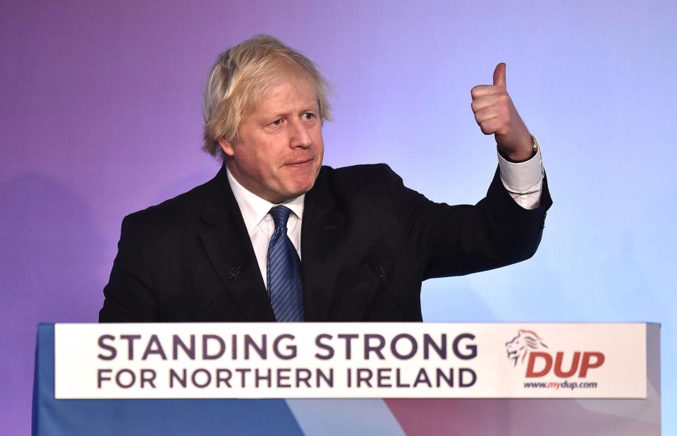  Boris Johnson accused the EU of acting like a 'predator' towards Northern Ireland