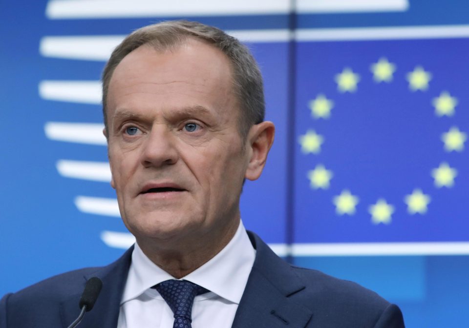  EU Council president Donald Tusk has refused to renegotiate the Irish backstop