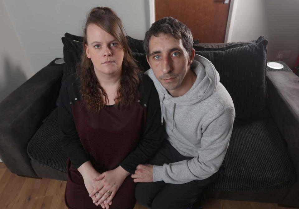  Kirsty Snape, 28, and husband Dale, 31, have sold off furniture, cars and even jewellery just to buy food