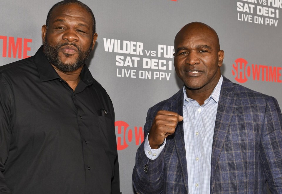 Riddick Bowe and Evander Holyfield turn out for the big fight