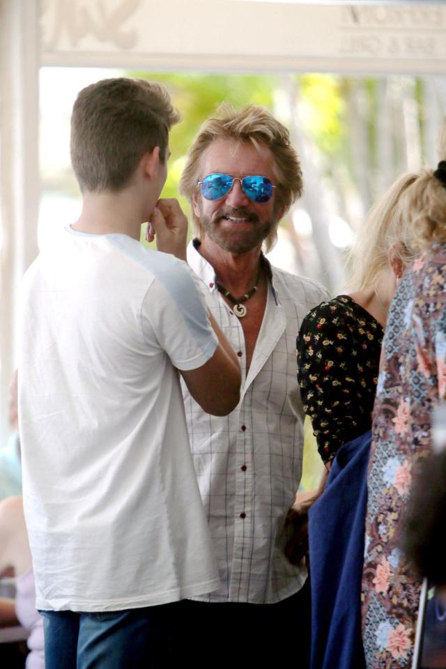 Noel Edmonds dined with his wife and son 