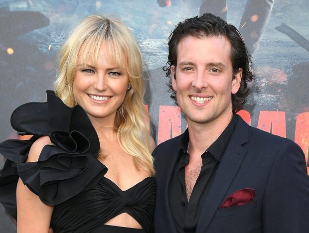 Jack Donnelly, right, with wife Malin Akerman, left