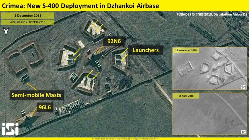 Satellite images show the deployment of S-400 batteries