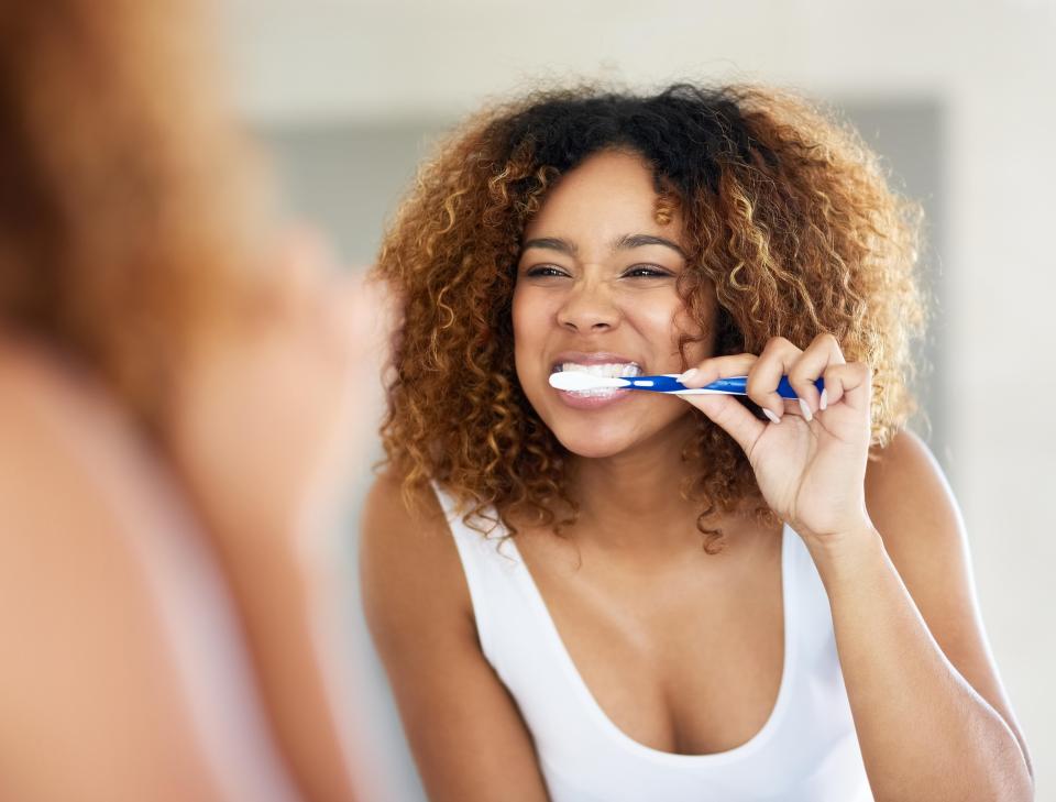  Instead of standing still while brushing your teeth, why not walk around - or squat?