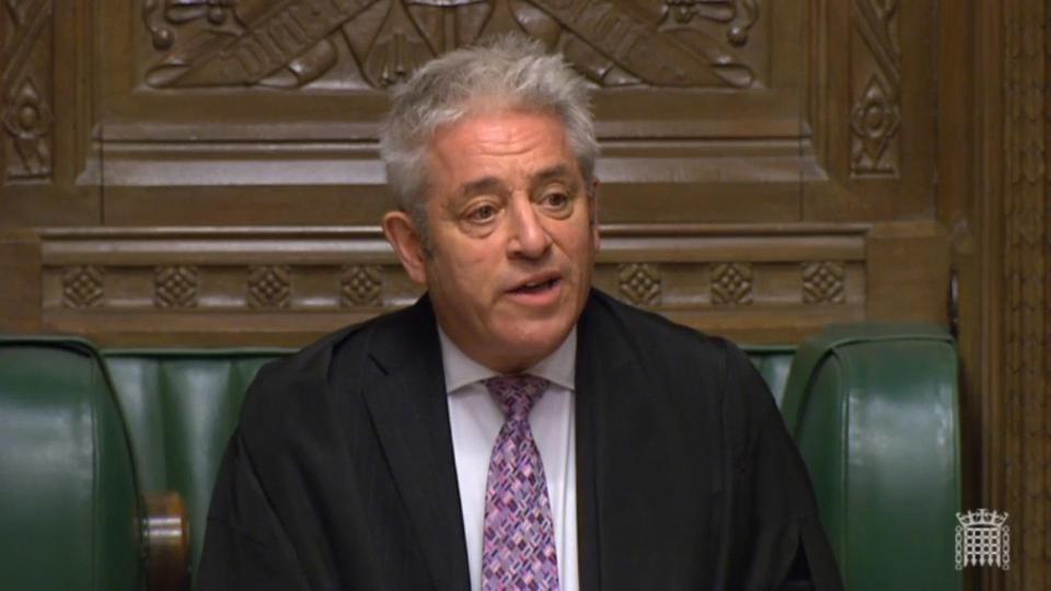  Commons Speaker John Bercow told MPs he believes 'a contempt has been committed' by the Government over Brexit legal advice