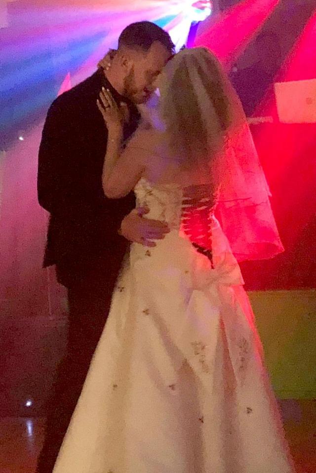  The couple share their first dance as a married couple