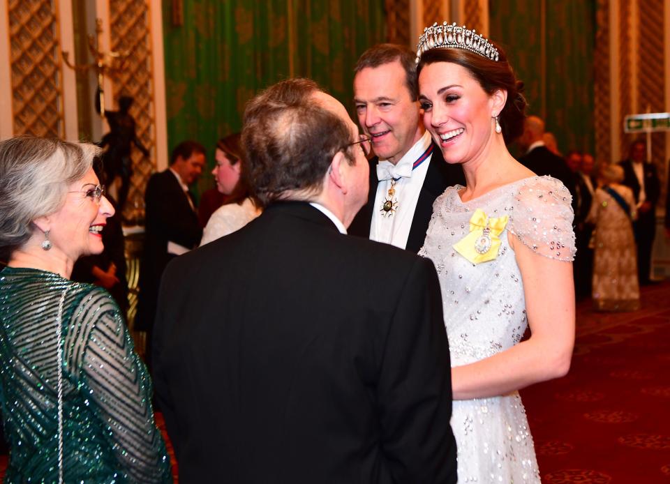  Kate Middleton spoke with members of the Diplomatic Corps