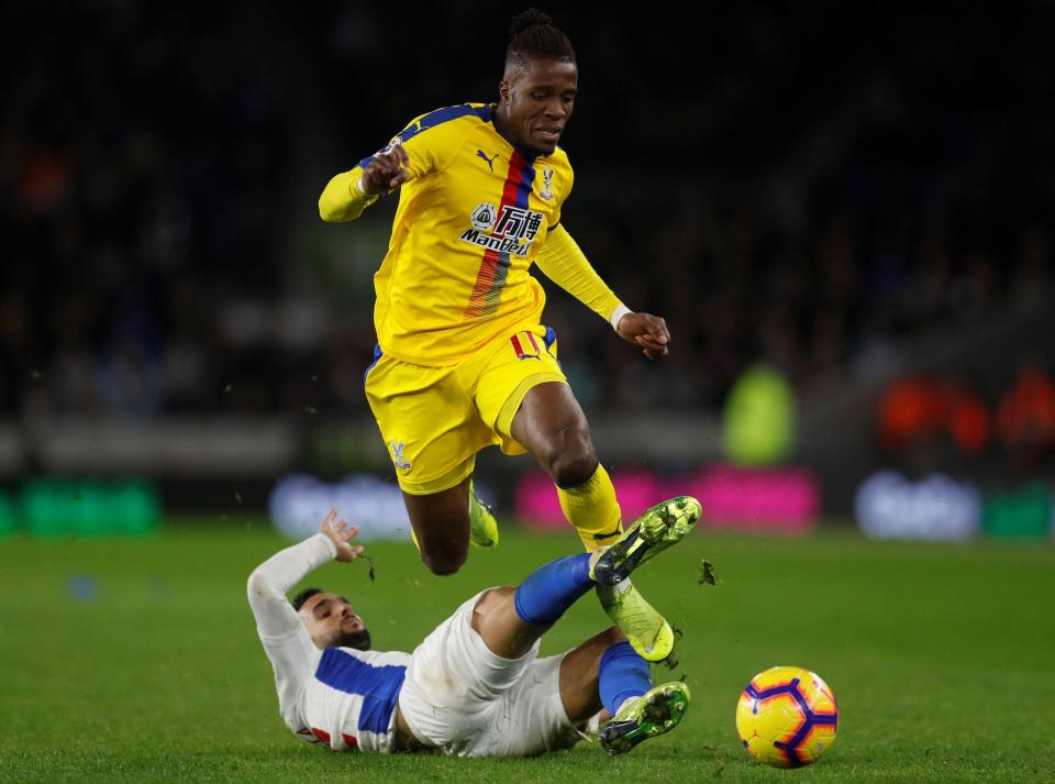  Zaha earnt a late penalty for his side which was tucked away by Milivojevic