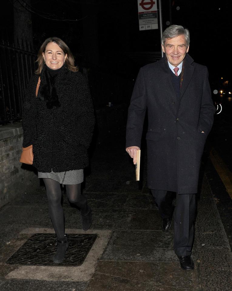  Kate's parents Carole and Michael Middleton attended the event at St Luke's church