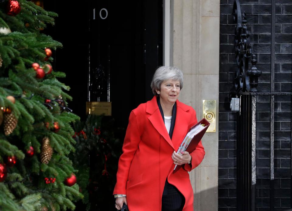  Theresa May leaving 10 Downing Street today