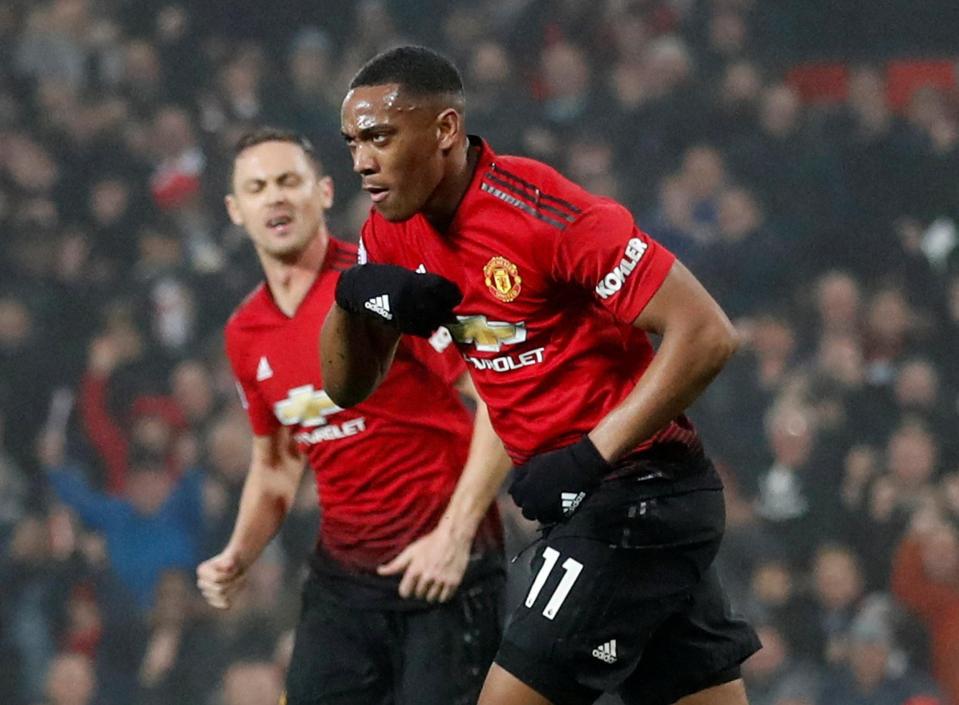  Martial netted against Chelsea, City and Arsenal this campaign