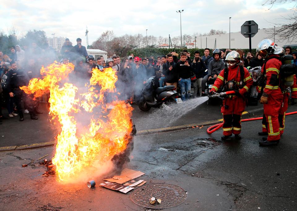  Mr Macron is  facing more unrest across France this weekend - despite caving in over his fuel price hike