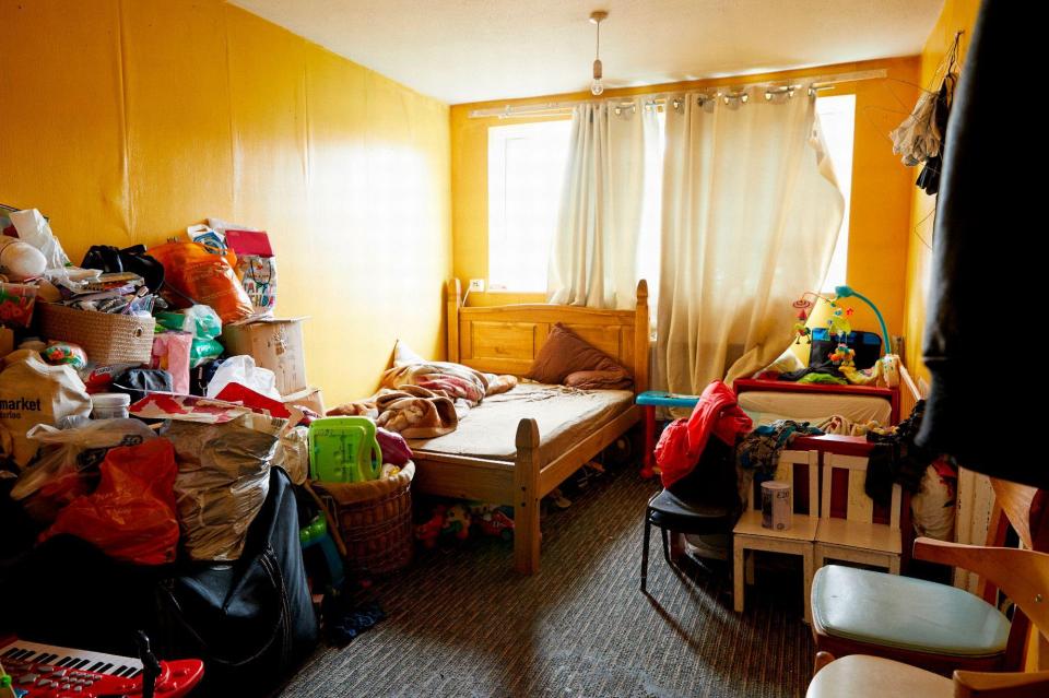  Antousha, five, Gabriela, four, and Moses, one, share a two-bedroom flat with their parents