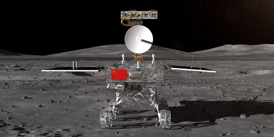  China's Chang'e-4 probe (artist's impression) has landed on the dark side of the moon in a world first mission