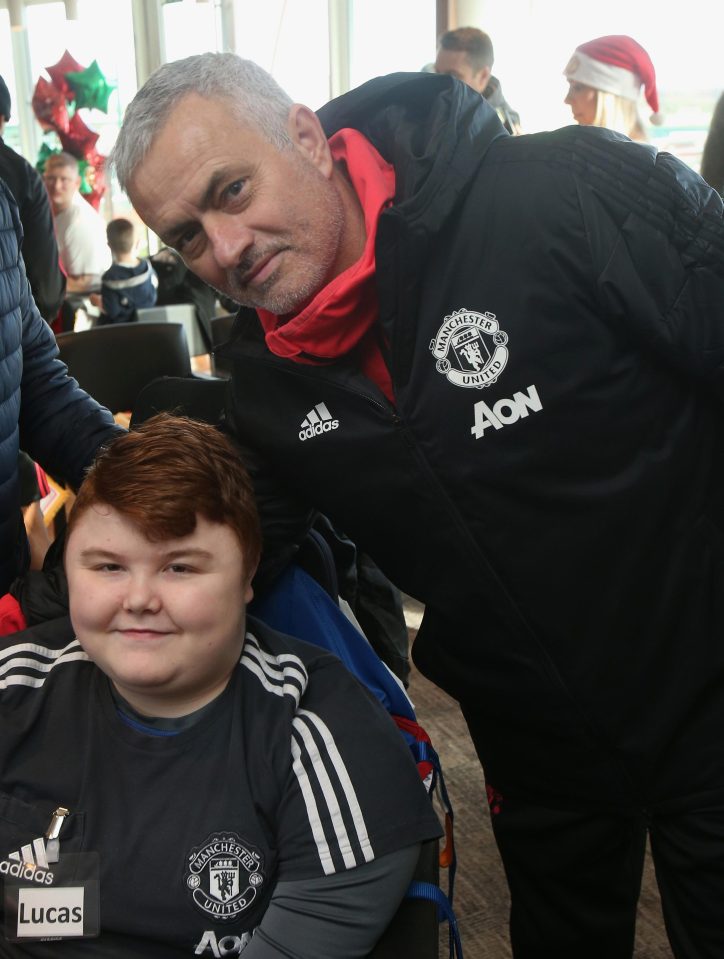  Mourinho was all smiles as he took pictures with Red Devils fans