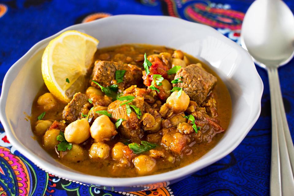 A bowl of vegetable soup is rich in fibre, which will help line your stomach