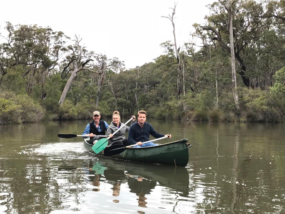  Sun man Jonathan Reilly is up the creek with a paddle in Western Australia