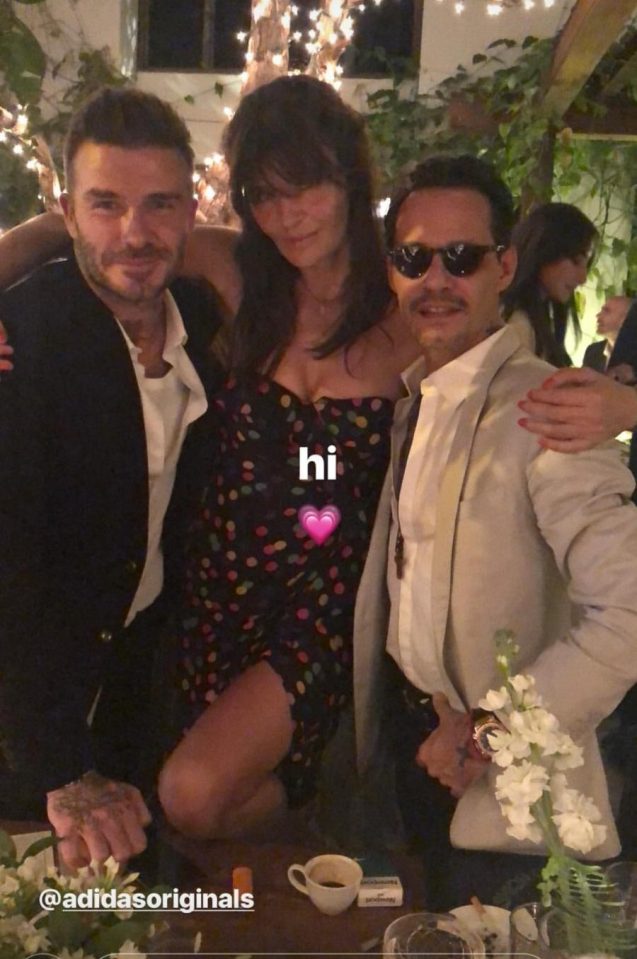  David was seen partying with supermodel Helena Christensen in Miami