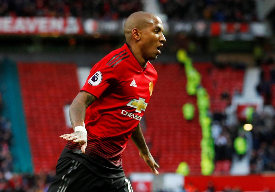  Young scored on the weekend in Man Utd's 4-1 thrashing of Fulham