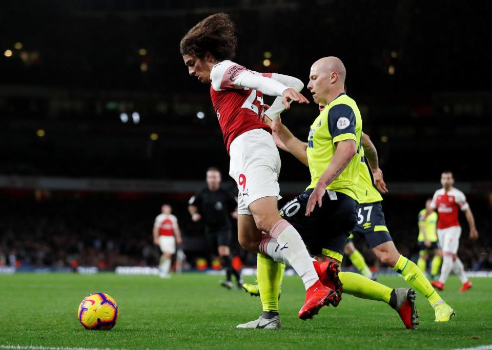  Matteo Guendouzi was one of three Arsenal players booked for diving