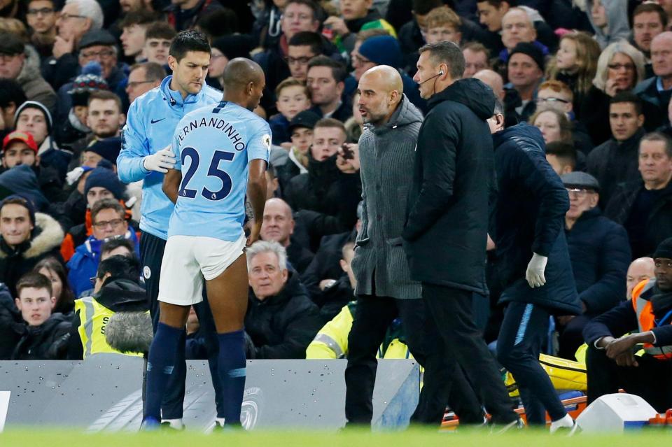  There was no update from Guardiola about the extent of Fernandinho’s injury