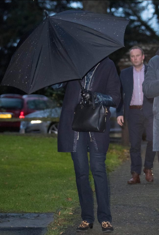  The PM seen wrestling with her umbrella - as sources say she wrestles with the decision to delay the landmark Commons vote on her Brexit deal