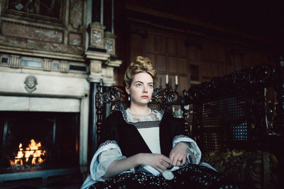  Emma Stone plays Abigail Hill, Anne's chambermaid who is said to have entertained her when she became tired of Sarah