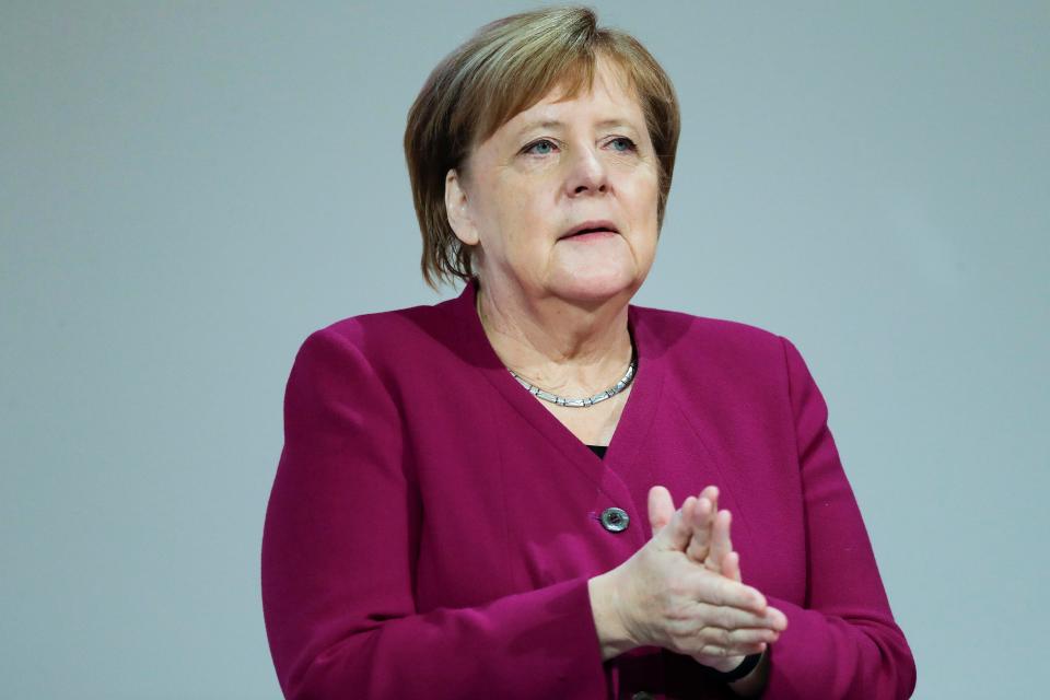  There are deep divisions among the EU 27 - pictured German leader Angela Merkel, the source explained