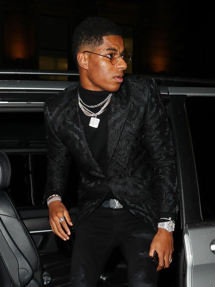 Marcus Rashford attended the party to support his team-mate and good friend Jesse Lingard