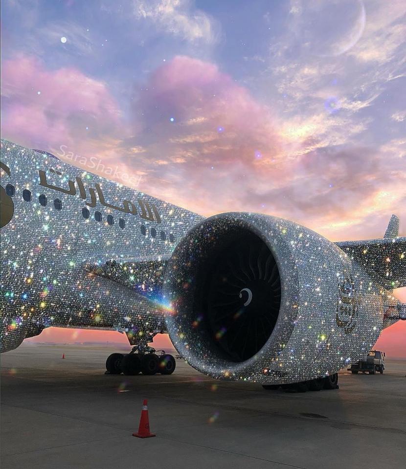  It probably wouldn't be very safe to fly a plane that's covered in diamonds