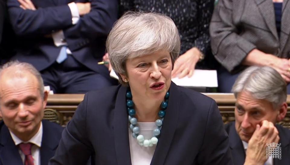  Theresa May speaking in the House of Commons