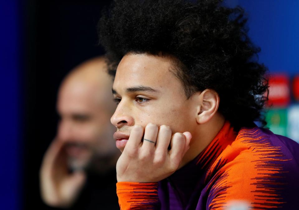  Sane joined Pep in the press conference