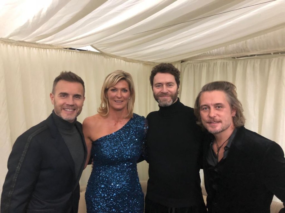 The band, pictured with Claire Watson