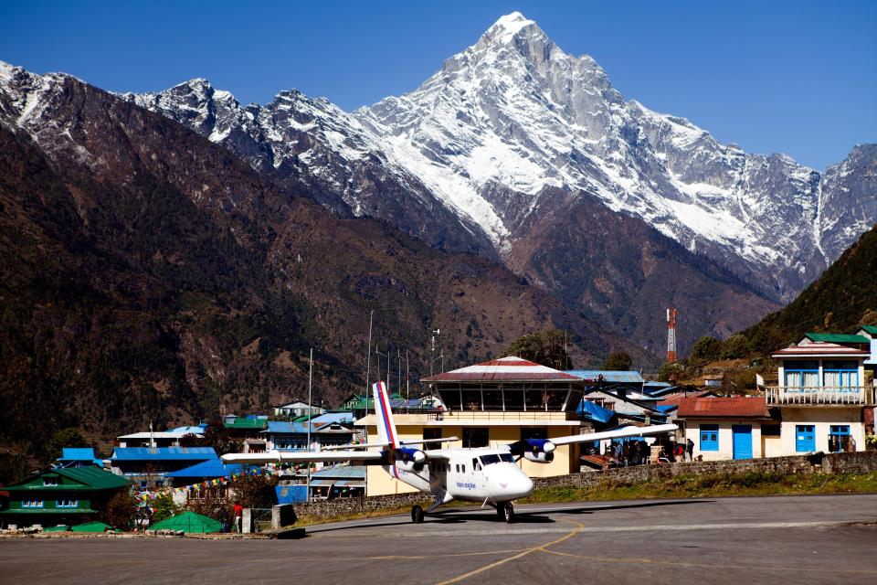  The majority of the passengers coming in to the airport are off to climb Mount Everest