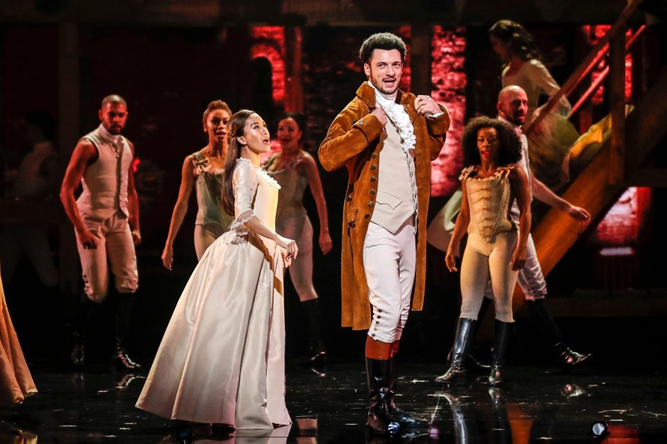 The cast of Hamilton performed during the show