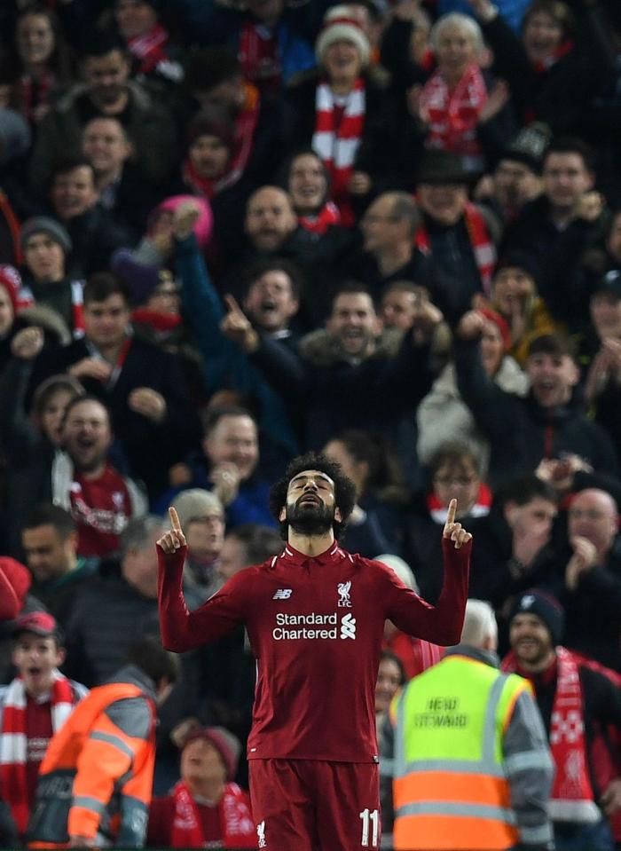  Salah put the Reds 1-0 up against Koulibaly's side