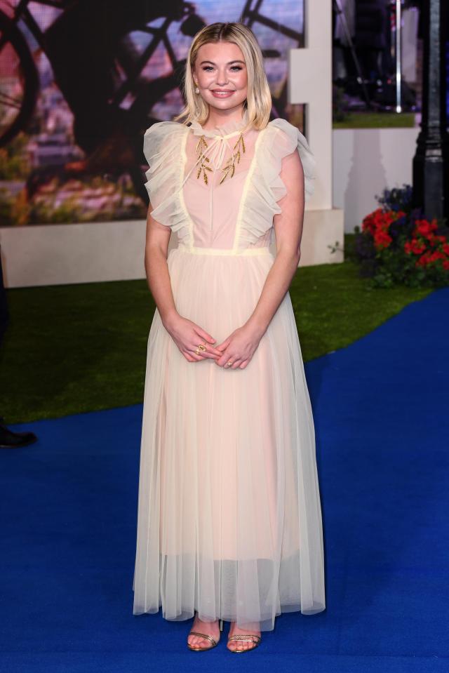  Georgia Toffolo wore a bizarre frilly frock for the event