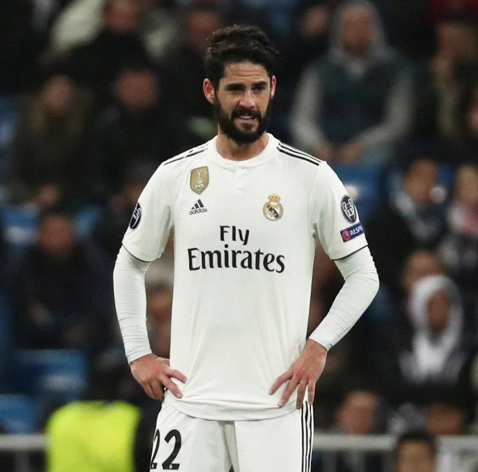  Isco has been frozen out of the starting XI since Santiago Solari took over at Los Blancos