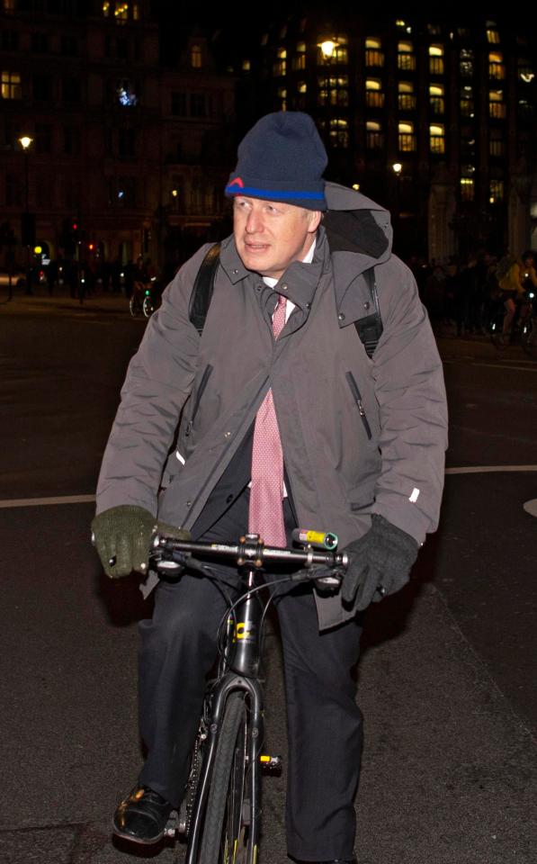  Former Foreign Secretary Boris Johnson leaves the Houses of Parliament appearing disgruntled and muttering to himself