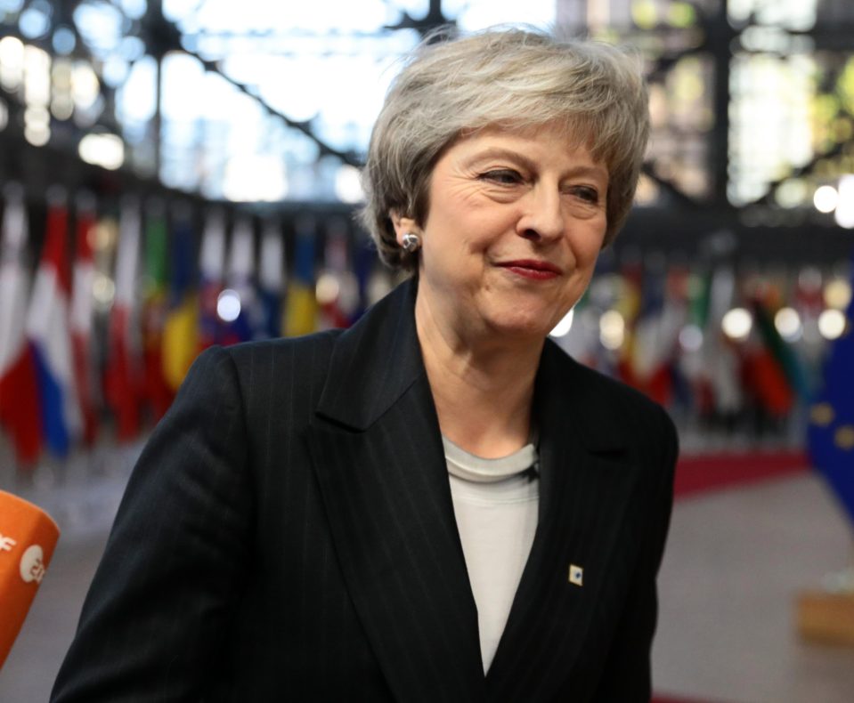  Theresa May arriving for the European Council summit in Brussels