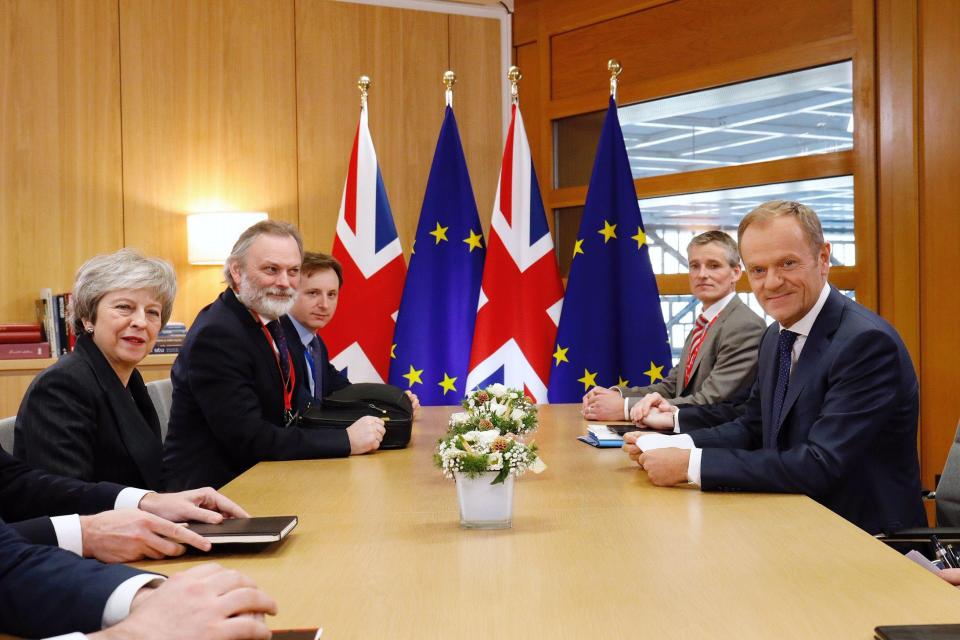  The PM and her team held a meeting with top Eurocrat Donald Tusk