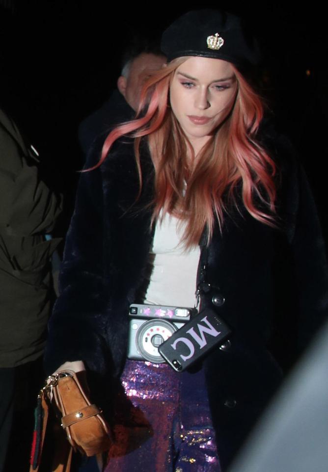  Lady Mary Charteris had a handy reminder of who she is on her phone case